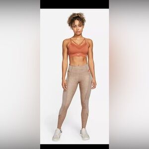 Nike One Luxe Women's Mid-Rise Heathered Leggings M Archaeo Brown/Heather